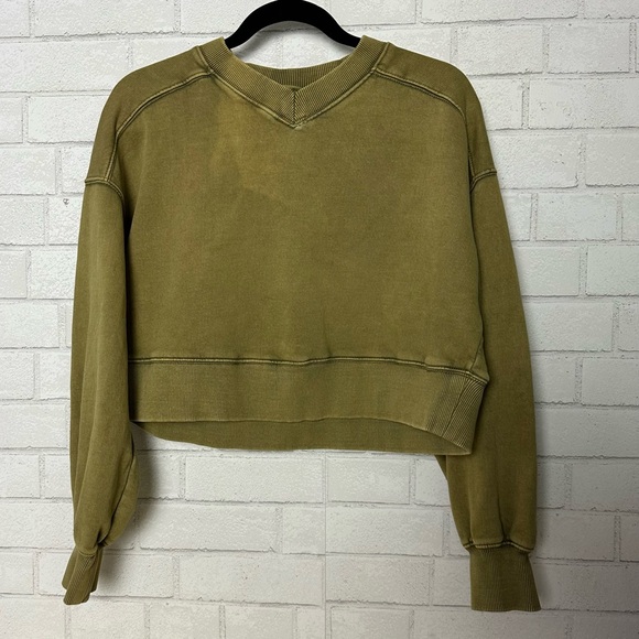 free people movement Tops - FP Movement by Free People Olive Green Sweatshirt